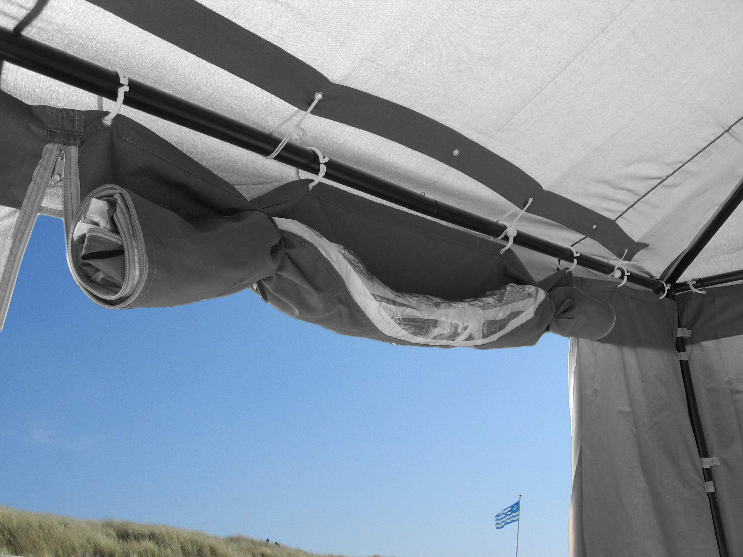 QUICK STAR 2 Panneaux Latéraux Avec Zip 300x195cm Pour Pavillons 3x3m