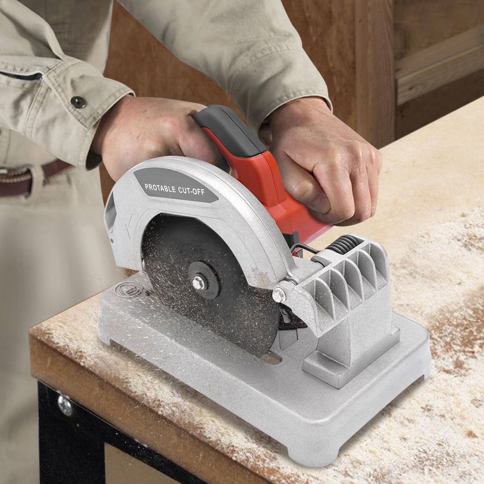 Sega in metallo multifunzione, 1200 W, per legno, acciaio, pareti, pavimenti e piastrelle, con lama 185 mm, 5200 rpm