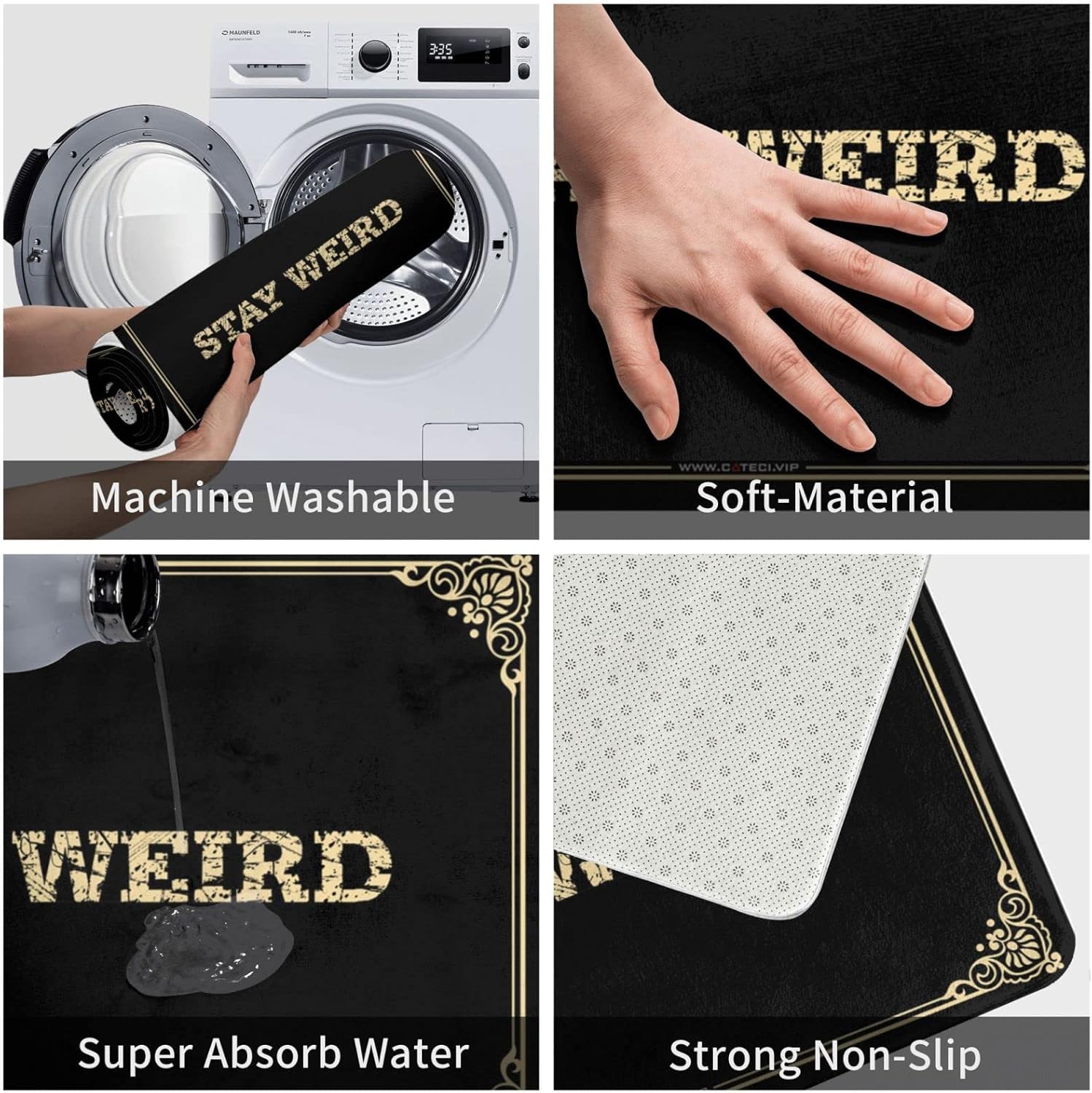 Doormat Fall Stay Weird Doormat Floor Mats for House Large Outdoor Door Mat(65X90CM)