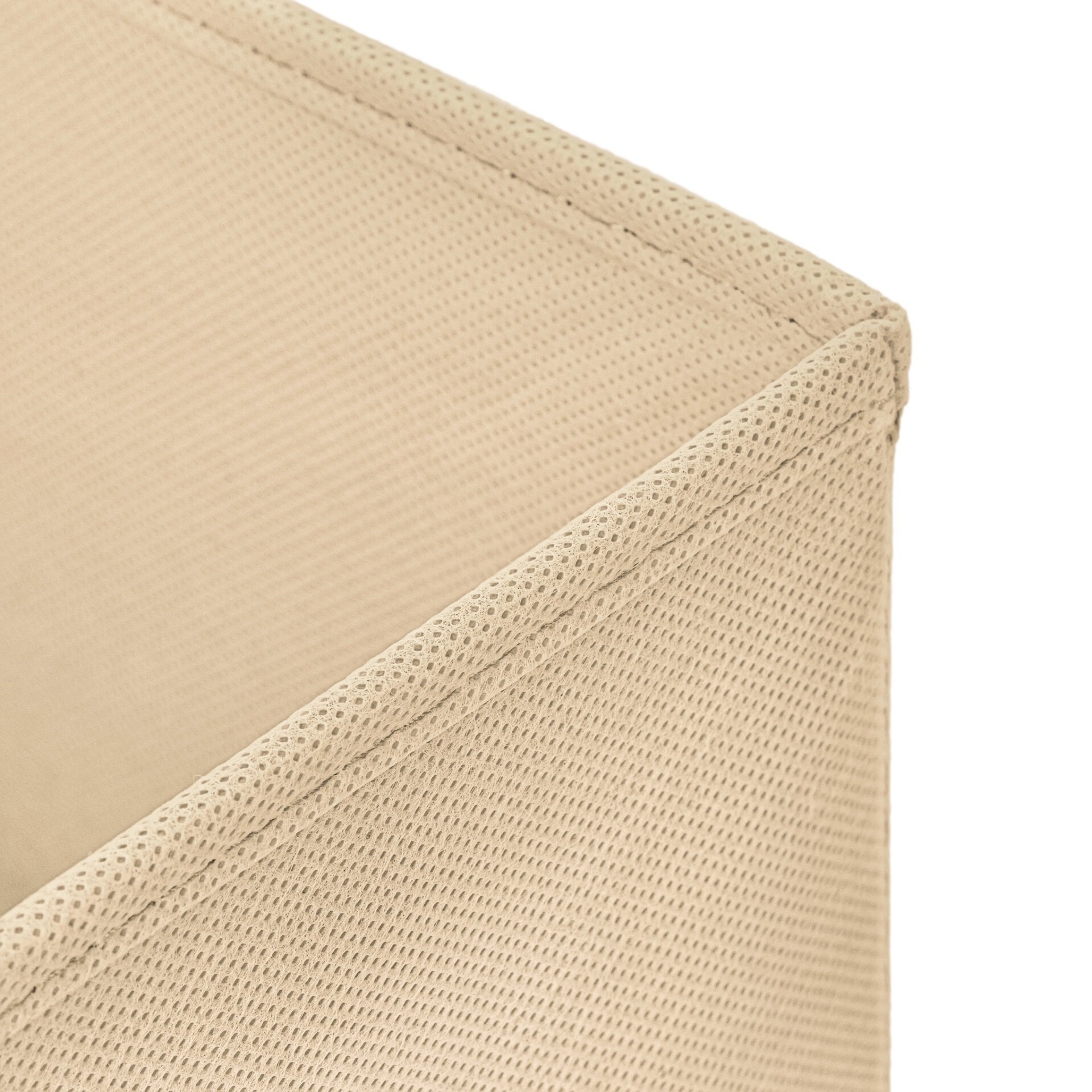 Stick&Shine 4x Aufbewahrungs Korb Creme Faltbox 32 x 32 x 32 cm Regalkorb faltbar mit Deckel