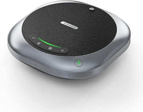 AISPEECH Altavoz de conferencia Bluetooth M6 Micrófono de conferencia con reducción de ruido AI Transcripción dúplex completo 360 Omnidireccional de