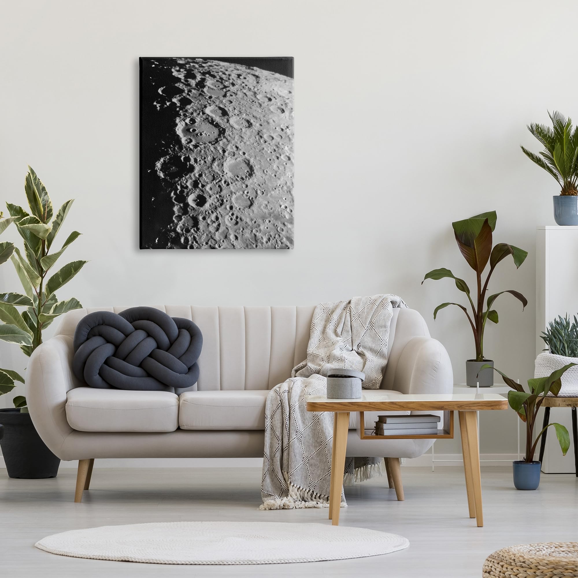 Stupell Industries Moon in Outer Space Canvas Wall Art Design by Wild Apple Portfolio
