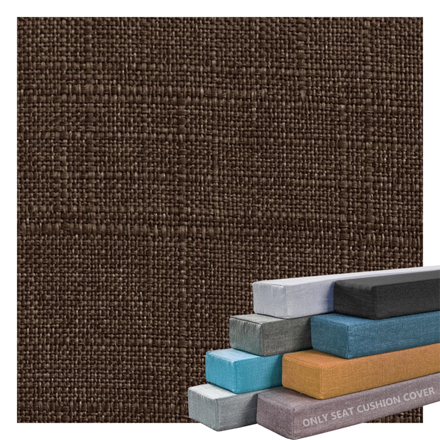 ELYSYSRL Bed Gap Filler Removable Cover, Mattress Extender Foam Protective Covers Rectangle for Single/Double/King Size Bed with Zipper, Only 1 Pillow cover(Dark Brown,135x10x10cm) — image 1