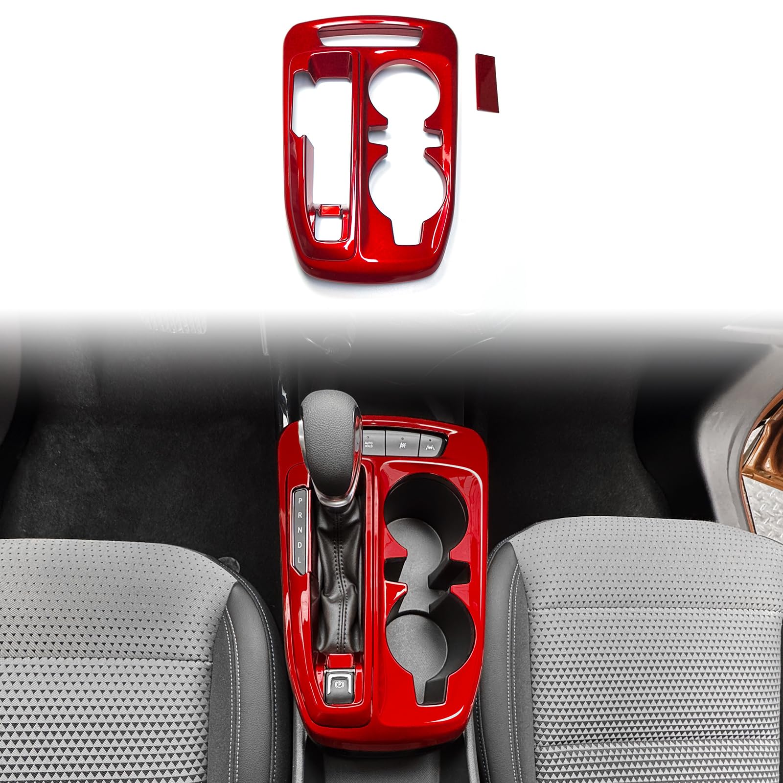 YOUTOOCAR 2PCS Gear Shift Panel Trim Covers Compatible with Chevy Trax 2024-2026 Accessories (Red) : Automotive