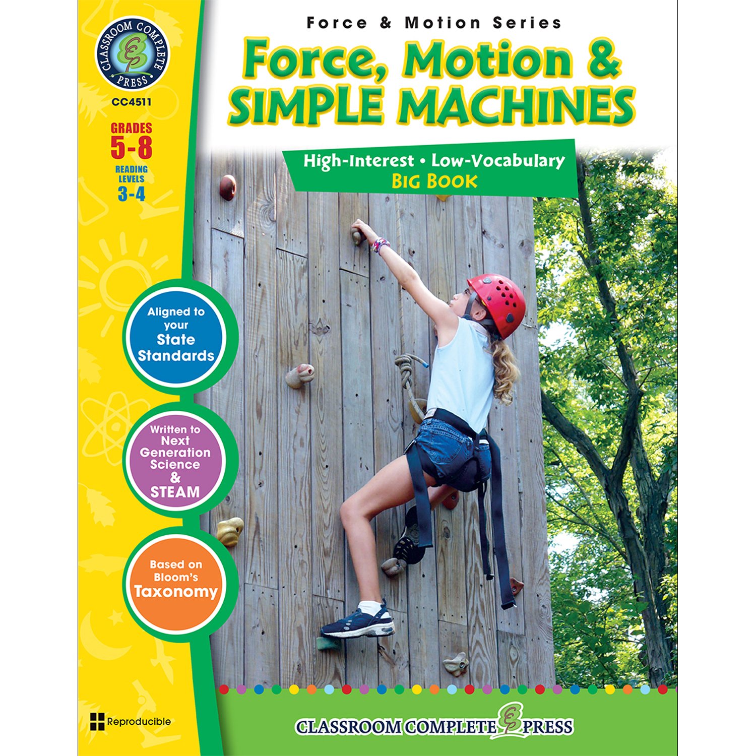 Force, Motion & Simple Machines Big Book Gr. 5-8 - Classroom Complete Press (Force & Motion Series)