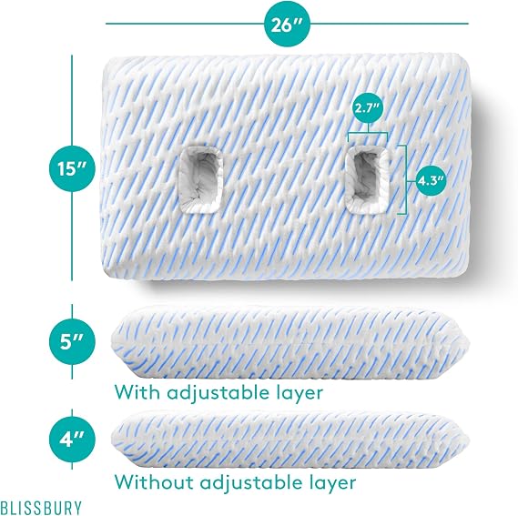 BLISSBURY Ear Hole Pillow CASE (Cool-to-Touch)