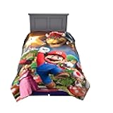 The Super Mario Bros. Movie Kids Bedding Super Soft Microfiber Reversible Comforter, Twin/Full Size 72
