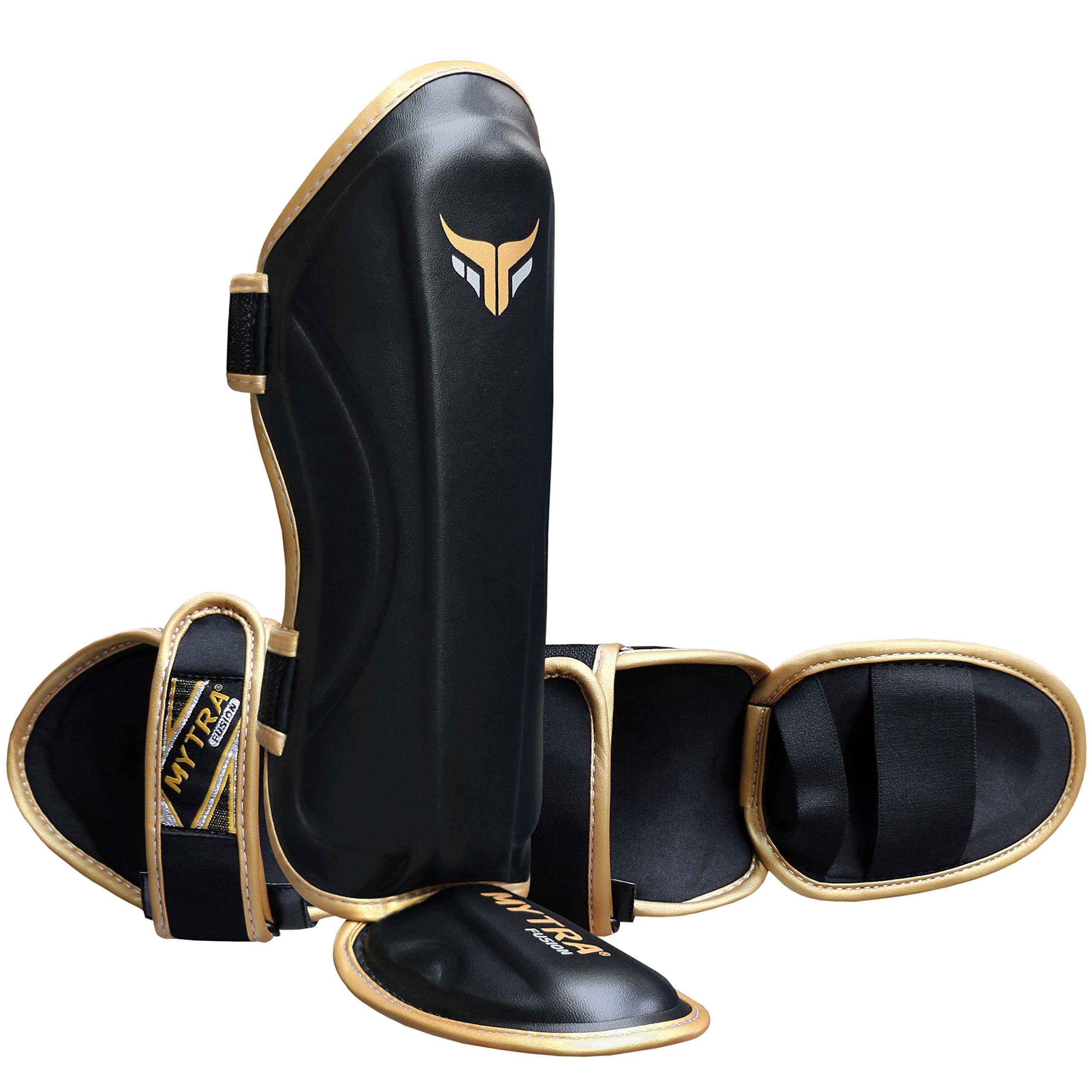 Mytra Fusion Enfant Protege Tibia Boxe protège Tibia Boxe Enfant Protege Tibia pour la Boxe MMA Muay Thai Arts Martiaux Kickboxing Workout Training Protection