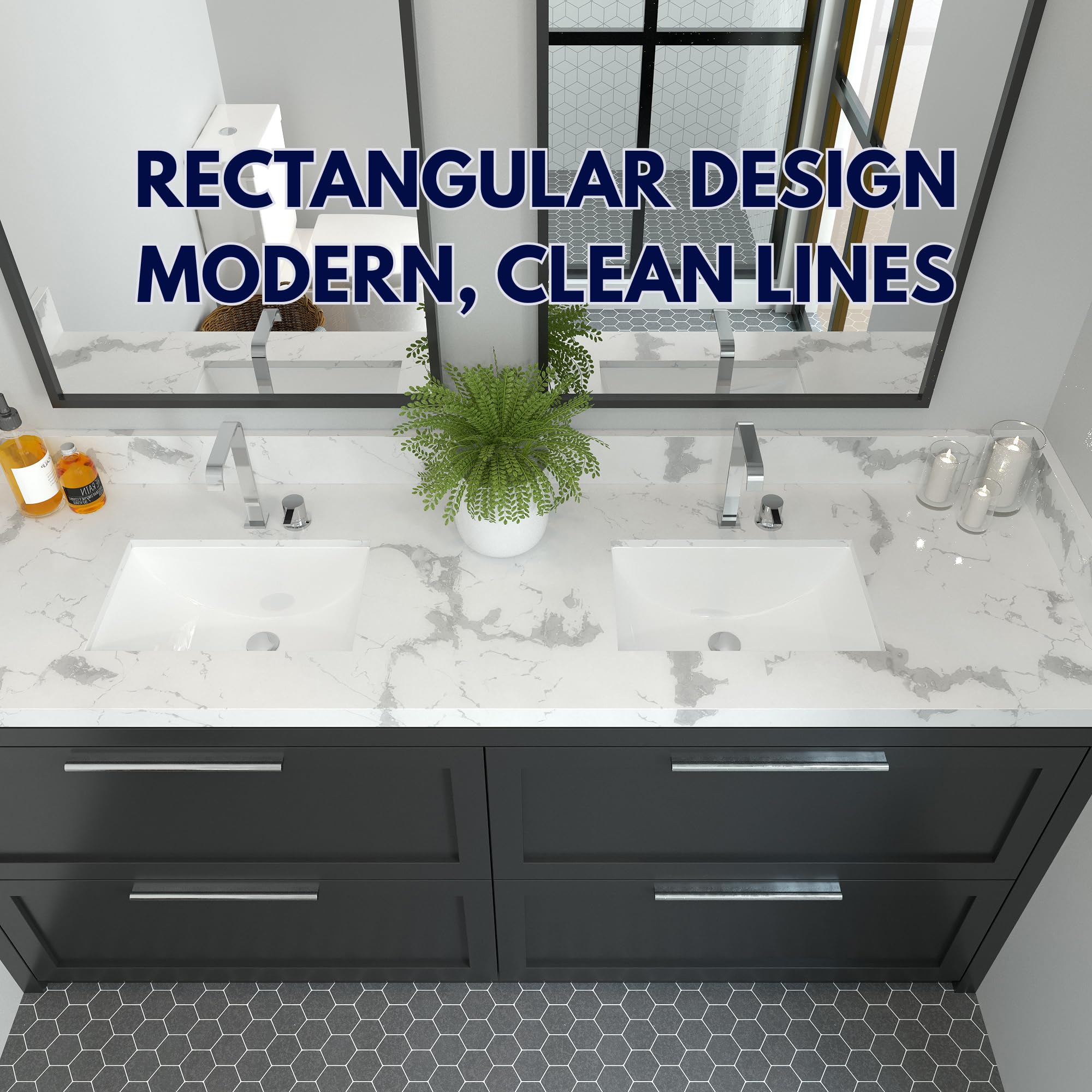 Nantucket Sinks UM-159-W Undermount Bathroom Sink – 15