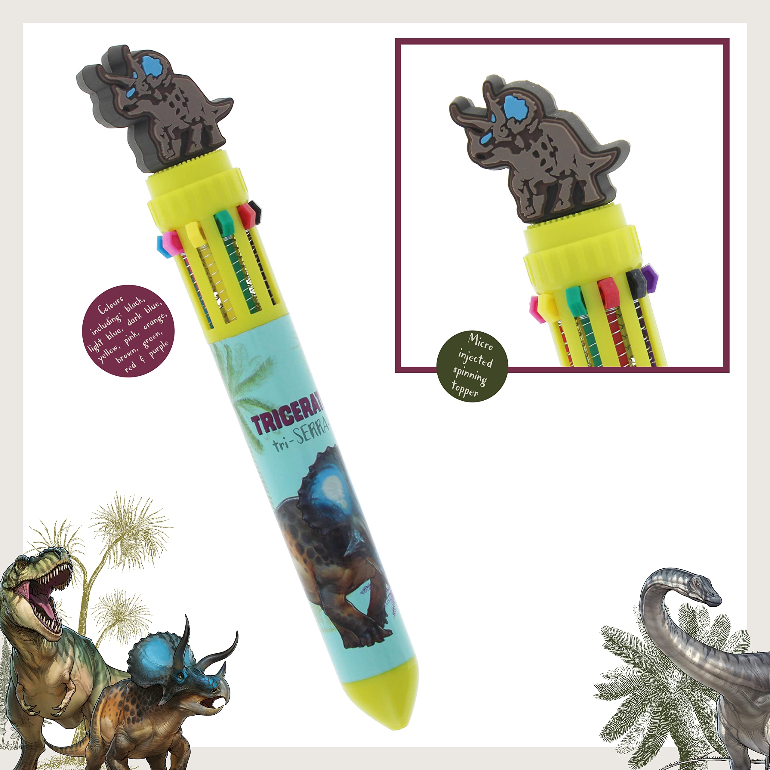 Natural History Museum Dinosaur Multi Colour Pen, Multicolored - Image 4