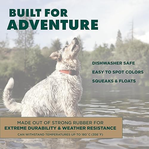 Miniatura 4 de Hound2O - Juguetes para perros, boomerang chirriante, verde, juguete resistente, atractivo e interactivo para todas las razas, masticar, perseguir y