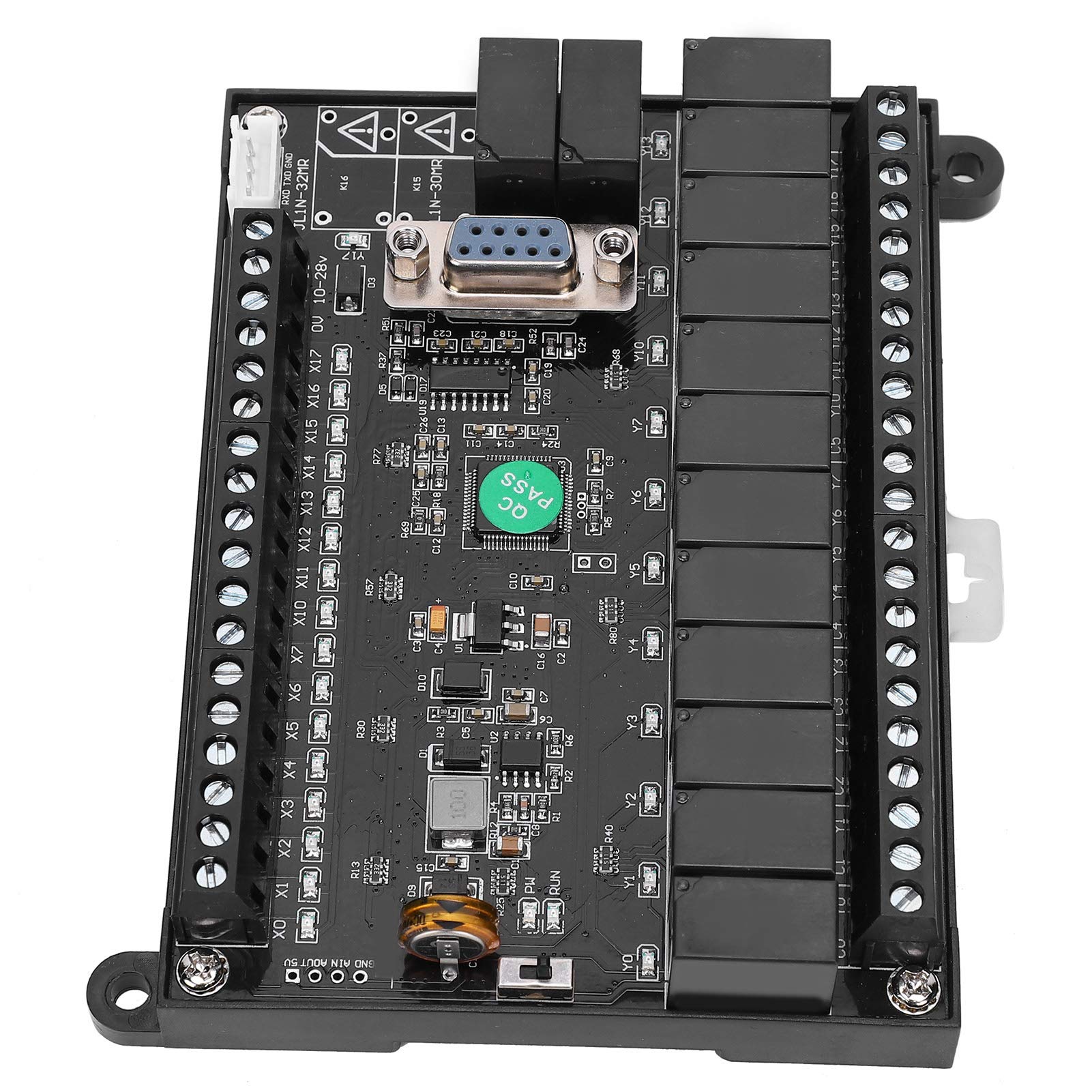 Płyta Sterownicza PLC Plastikowy Programowalny Sterownik FX1N 30MR Wyjście Przekaźnikowe DC10 do 28 V 10 KHz z Wbudowanym AD DA dla Linii Montażowych Automatyki Przemysłowej i Obrabiarek