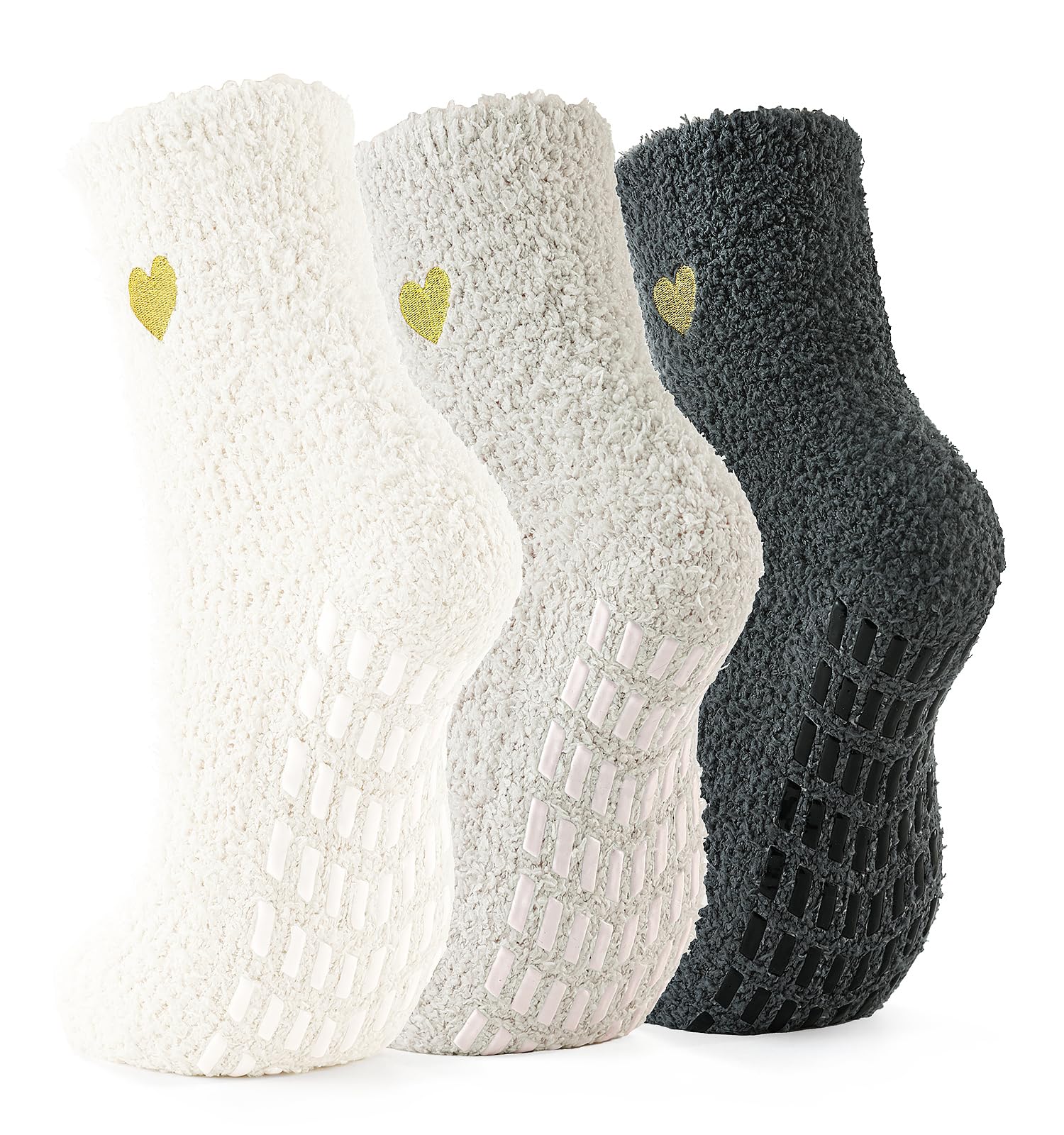 Slipper Socks for Women Men Grip Hospital Socks with Grips Fuzzy Non Slip Warm Womens Gifts