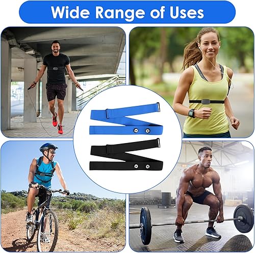 Miniatura 5 de Paquete de 2 correas de repuesto para monitor de frecuencia cardíaca para monitor de frecuencia cardíaca ajustable, compatible con H10 H9 H7,