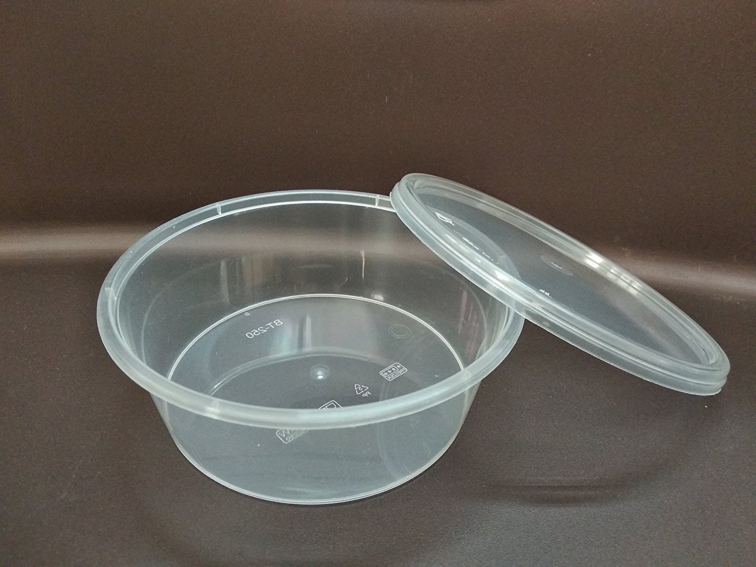 Buy 50 X 250ml Plastic Round Containers Tub Pots & Lids Clear