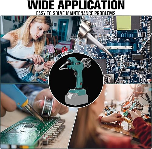 Miniatura 2 de RexLeLXB Kit de soldador inalámbrico adecuado para batería de iones de litio Makita de 18 V LXT pistola de soldadura de 30 W con calentador de