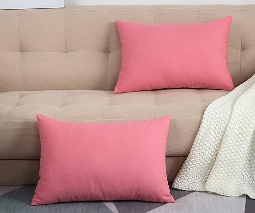 Miniatura 3 de TangDepot - Funda de almohada hecha a mano 100% lona de algodón, Algodón, Rosado