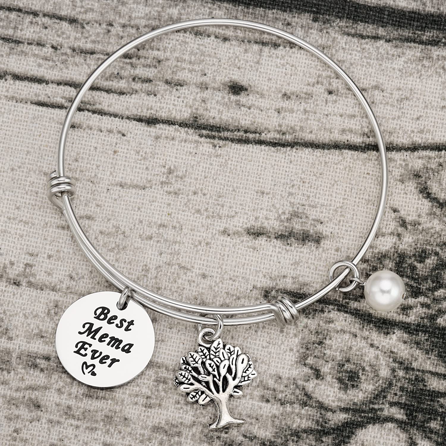 Mema Gifts Bracelet for Women Bracelets Ideas Worlds Best Mema ever Bangle Jewelry Mema Bracelet