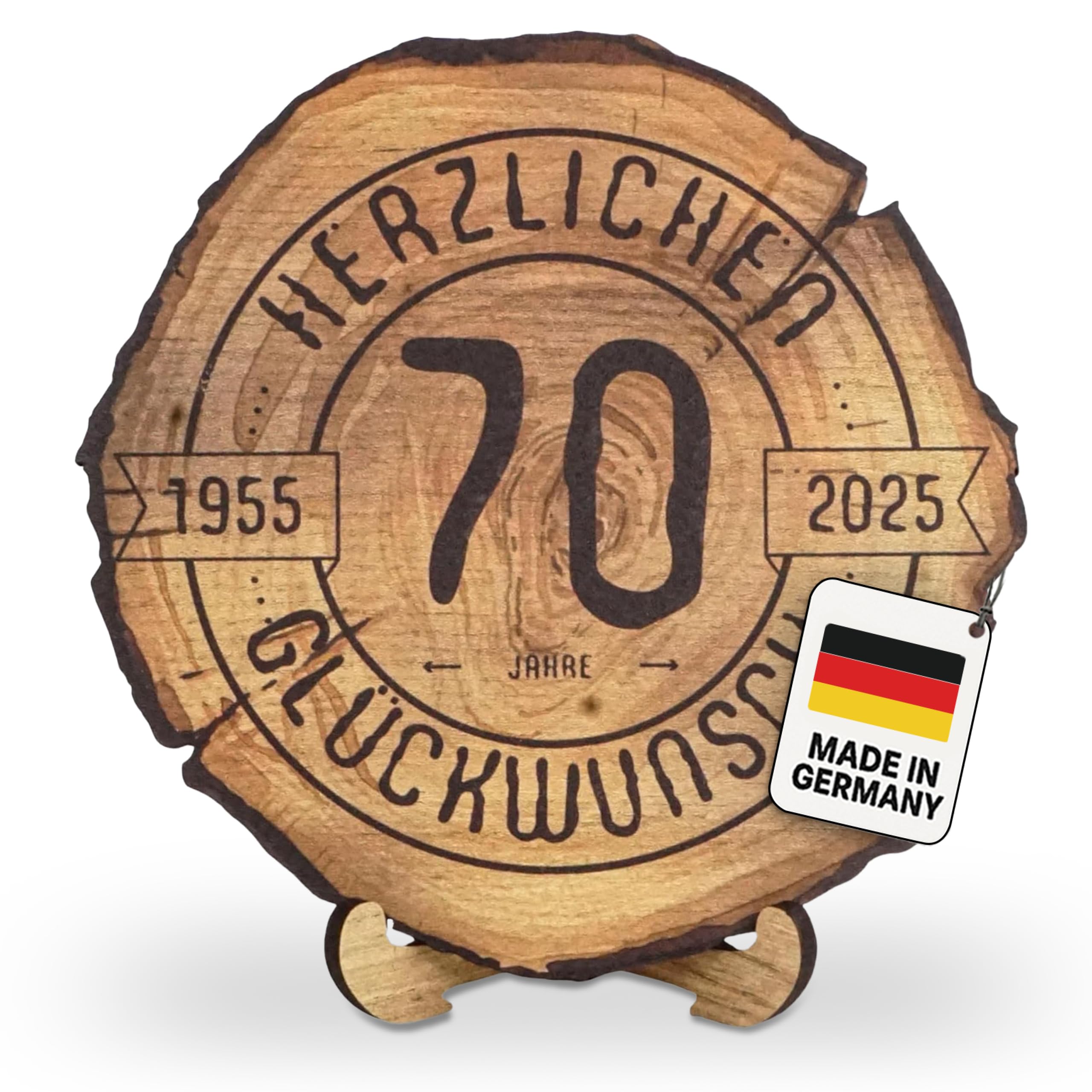 Glückwunschkarte Zum 70. Geburtstag | Goldglänzendes Relief, 11,5x17 Cm, Mit Umschlag (hergestellt In Frankreich)