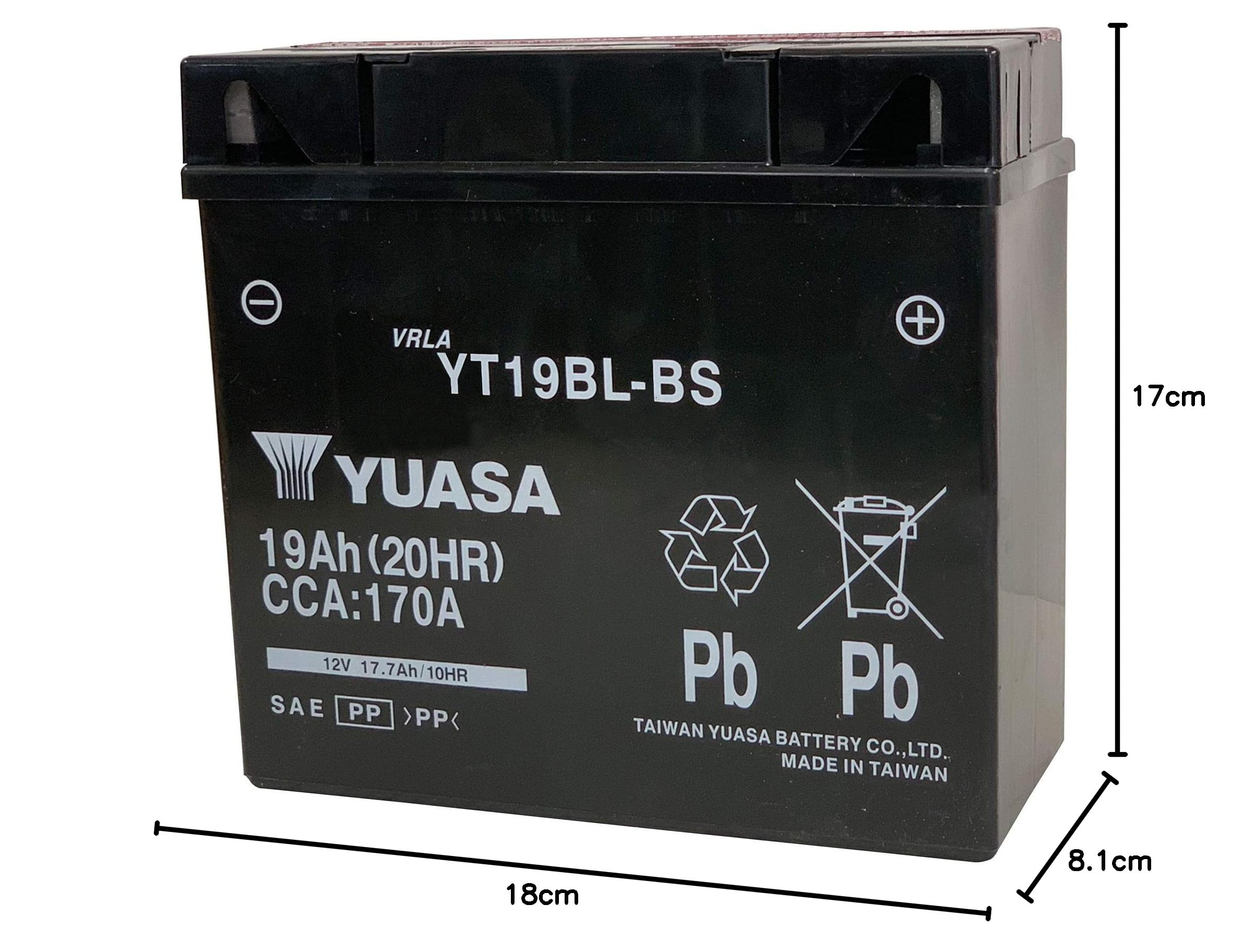Amazon | 台湾ユアサ YT19BL-BS バイクバッテリー 液入充電済