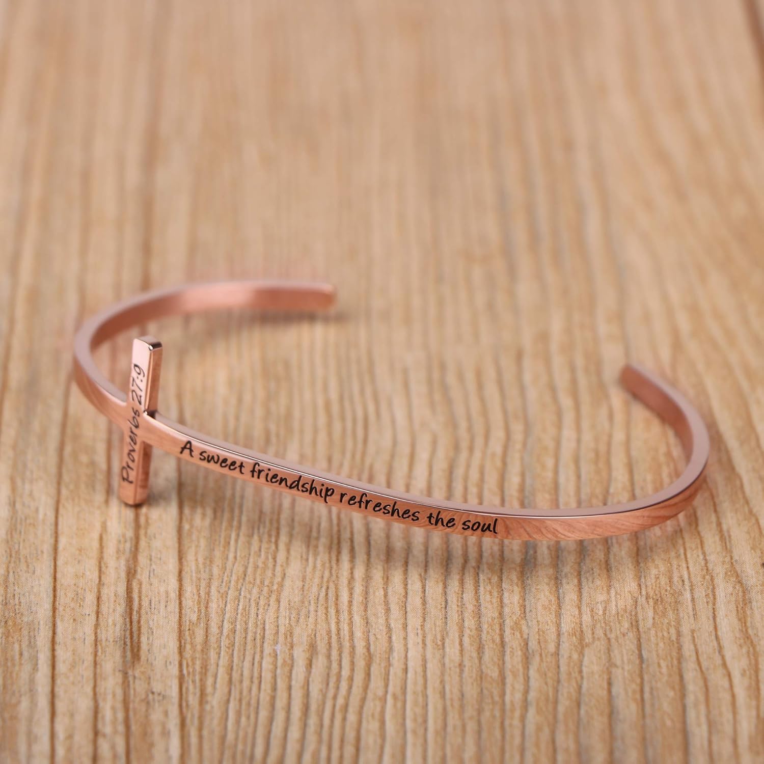 𝐂𝐫𝐨𝐬𝐬 𝐁𝐫𝐚𝐜𝐞𝐥𝐞𝐭 Religious Cuff Bangle 𝐁𝐢𝐛𝐥𝐞 𝐕𝐞𝐫𝐬𝐞 Christian Gifts Jewelry for 𝐖𝐨𝐦𝐞𝐧 - Image 4