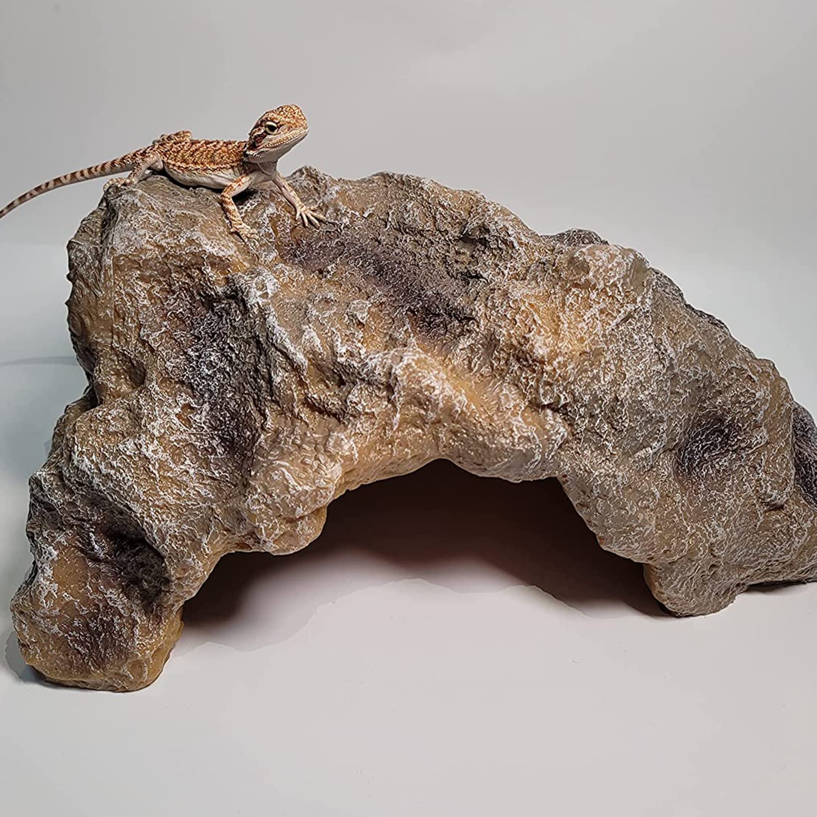Pesce Nascondere Roccia Grotta Acquario per Tartaruga Crogiolarsi Nascondere Habitat Riparo Decorazioni Serpente Terrario Orname Grandi dimensioni della scatola di allevamento paesaggistica