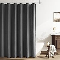 Vista 93 de Naturoom cortina de ducha de 36 pulgadas - cortina de ducha estrecha para espacio pequeño, de medio tamaño, de lino verde ultra gruesa, juego