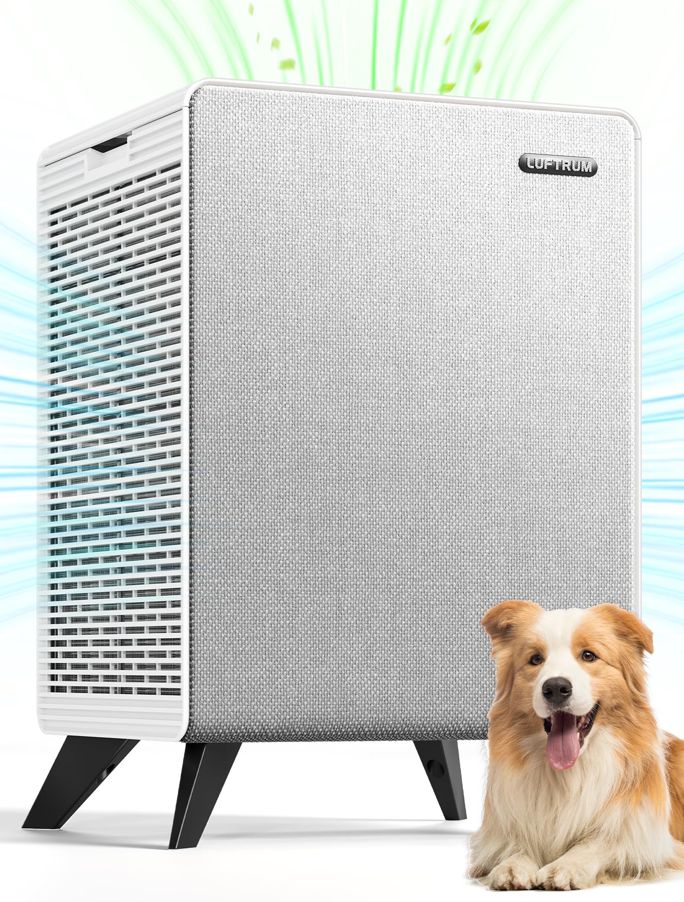 LUFTRUM Air Purifiers for Home Large Room Up to 2250 ft² - Remove 99% of Smoke Allergies Pet Dander Odor - Dual 3-Stage Filter of Washable Filter and True HEPA Filter with AQI, Auto Mode, Sleep Mode