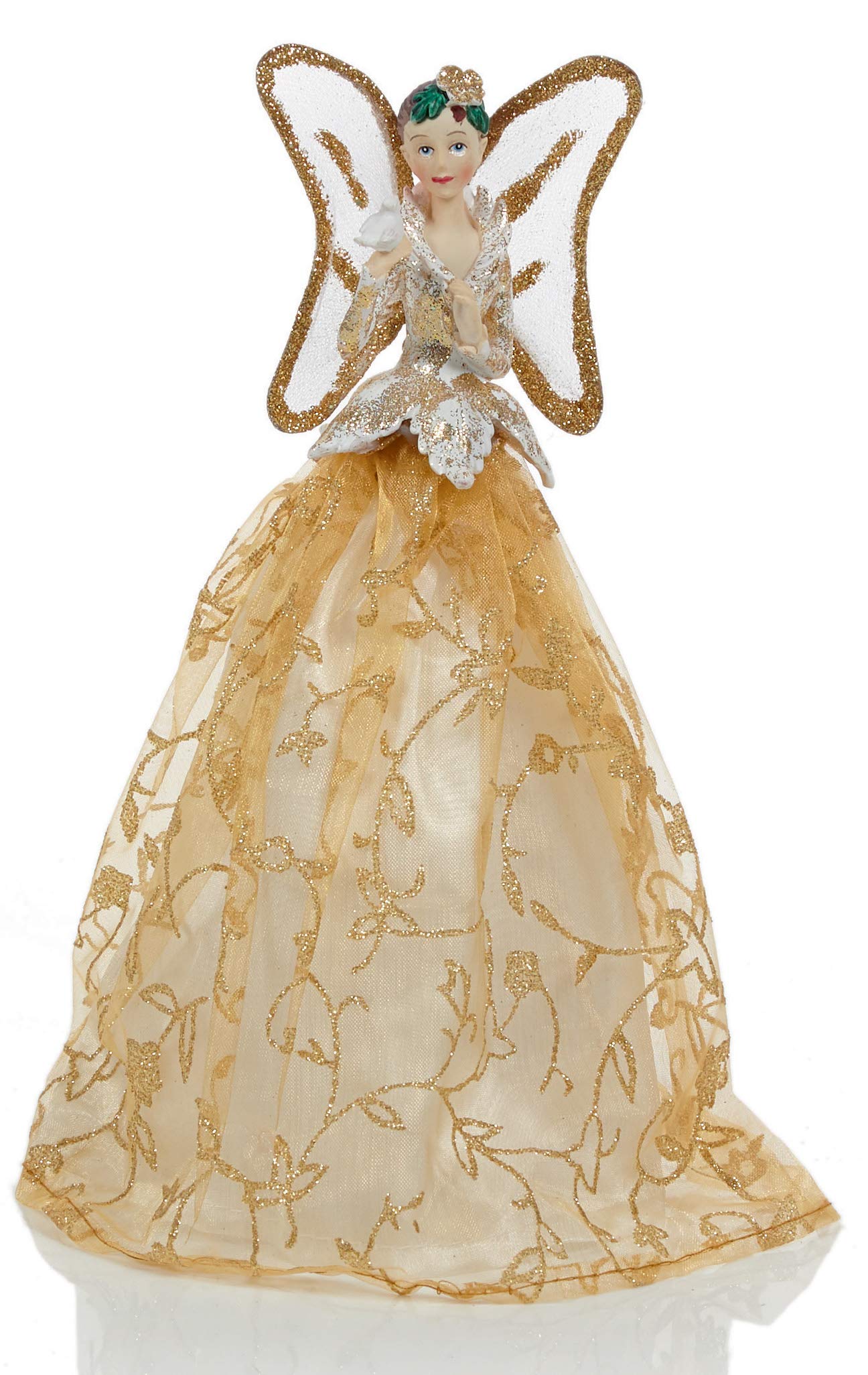 Premier Gold Fairy Tree Topper With Dove Champagne