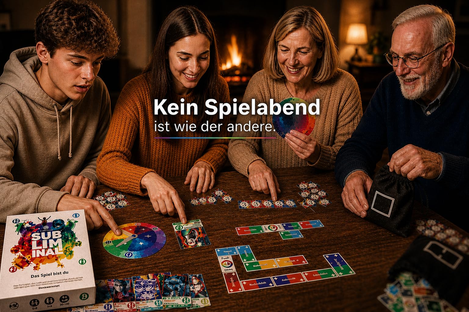 Subliminal Partyspiel für Erwachsene – Kreatives Assoziationsspiel & Kommunikationsspiel | Gesellschaftsspiel für 3–6 Spieler ab 14 Jahren | Perfekt für Spieleabend & Freunde