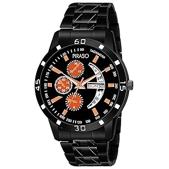 PIRASO Times- Quartz Day & Date Series Watch for Boys & Mens-41-BLACK-CK