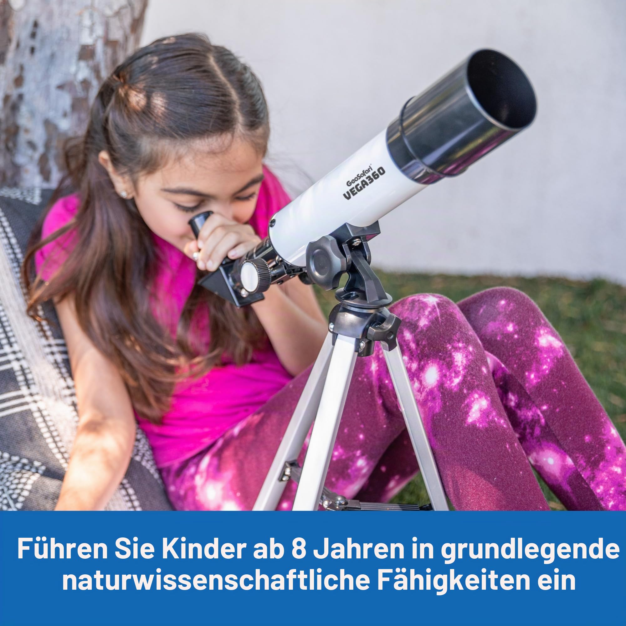 Educational Insights GeoSafari Vega 360 Teleskop: 50-mm-Linse, 20x-80x Vergrößerung, Tischstativ, für Kinder ab 8 Jahren, unisex, Anfänger, Mehrsprachige Anleitung, Kinder, Wissenschafts-Enthusiasten