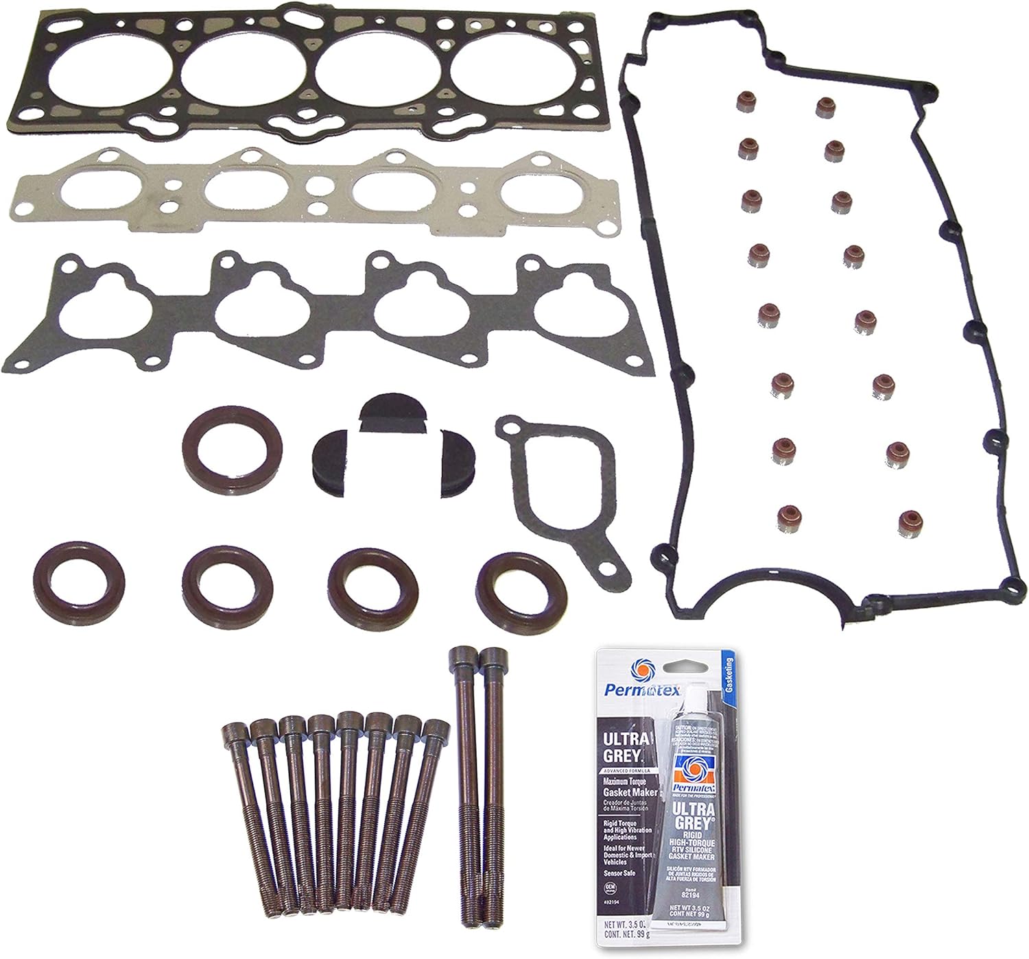 CPWK72 Head Gasket Set Bolt Kit Fits: 96-01 Hyundai Elantra Tiburon 1.8L 2.0L 4 CylDOHC 16v