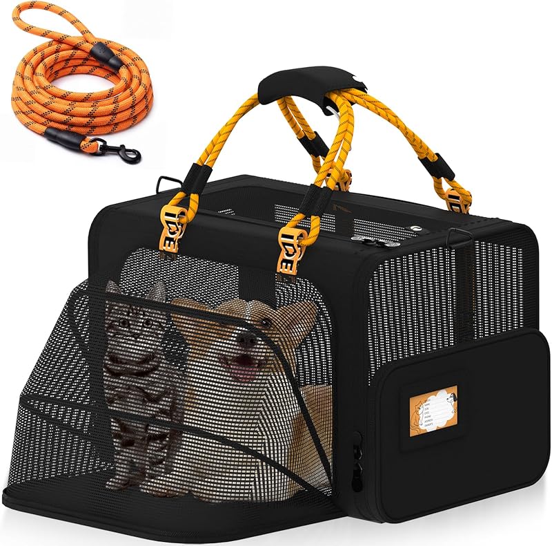 Bolsa de Transporte Expansível para Gatos PAWZIDEA com Tela Respirável WAKA03-A