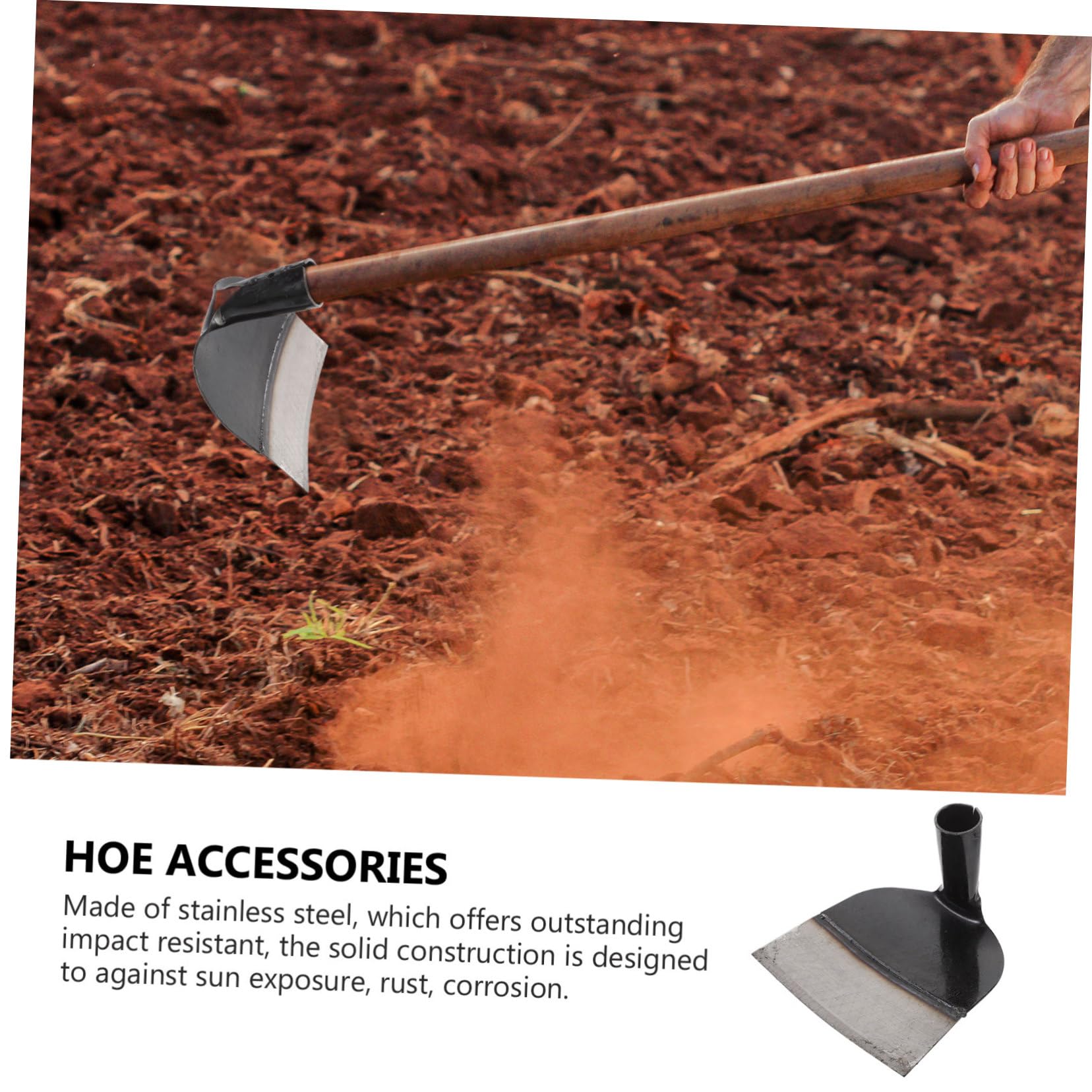 NUOBESTY Strumento Cavafossi in Acciaio Inox per Giardino e Orto | Resistente Agli Urti, Mantiene la Forma, Uso per Dissodamento e Diserbo, Utensile per Amici Appassionati di Giardinaggio