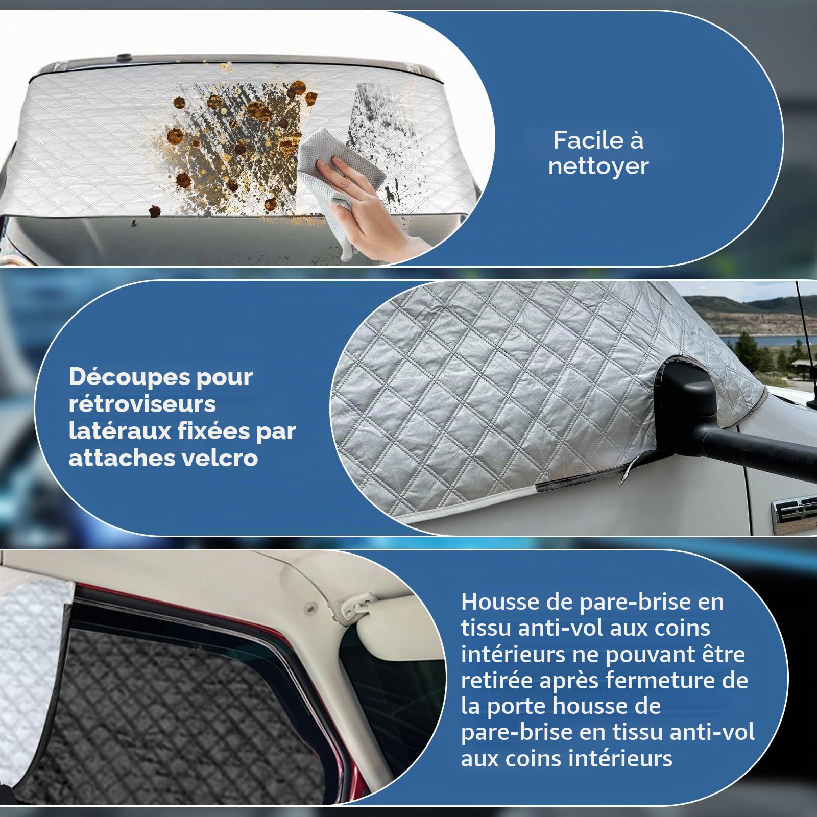 Couverture de Pare-Brise pour Opel Vivaro, Vauxhall Vivaro, Renault Trafic, Primastar, 2001-2014