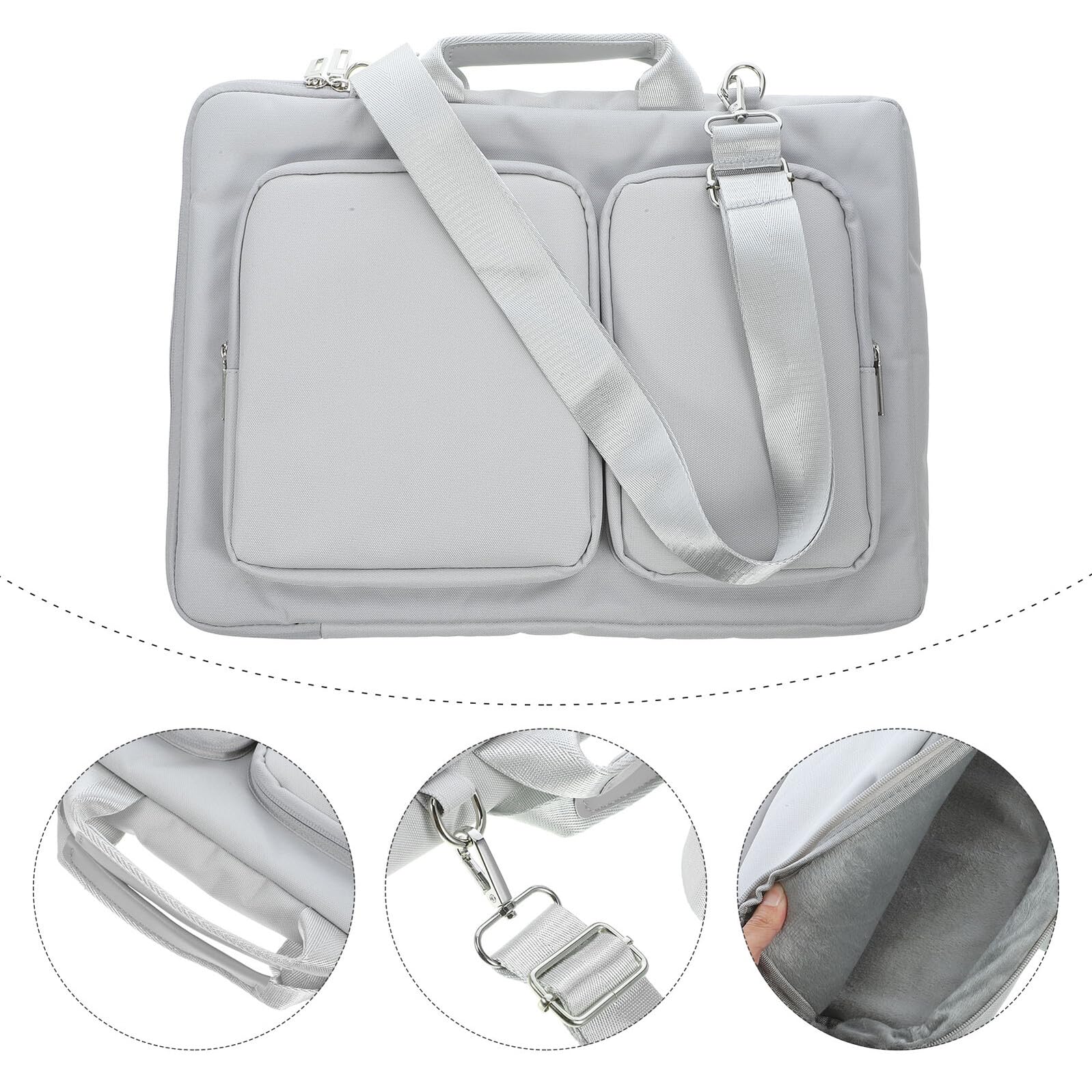 Homoyoyo Pochette Argenté Rangement Portable de Ordinateur Dacron