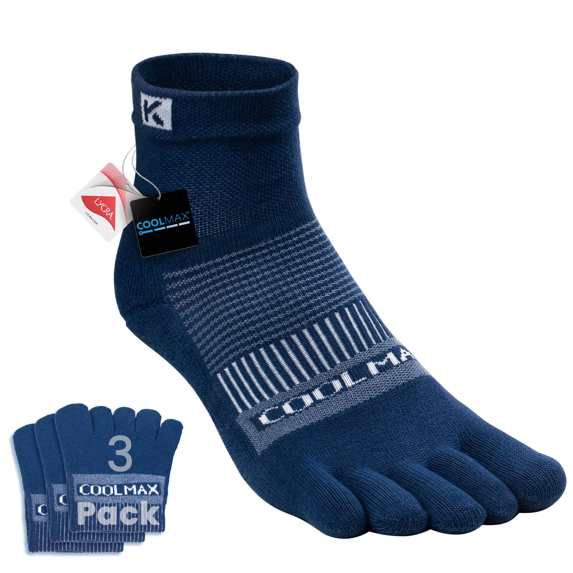 KWUKOTY Coolmax Sportsocken Herren Damen Laufsocken Knöchelsocken