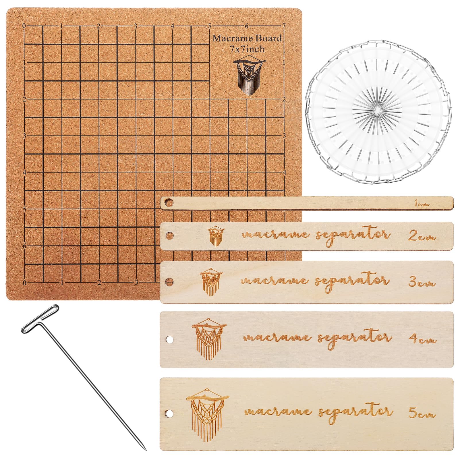 LALAFINA 1set Macramè Con Tavola Di Posizionamento Kit Completo Per Annodare Per Creazioni Artigianali e Lavori Manuali Misure Accessori Inclusi Per Progetti Creativi