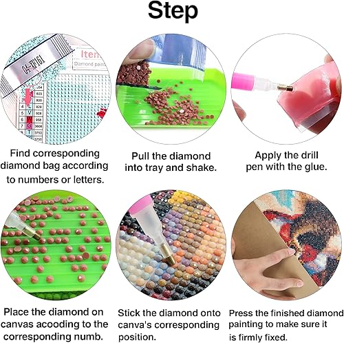 Miniatura 6 de LOMSIOY Kits de pintura de diamantes de montaña para adultos, pintura con paisaje de arte de diamante, taladro completo redondo de diamantes de