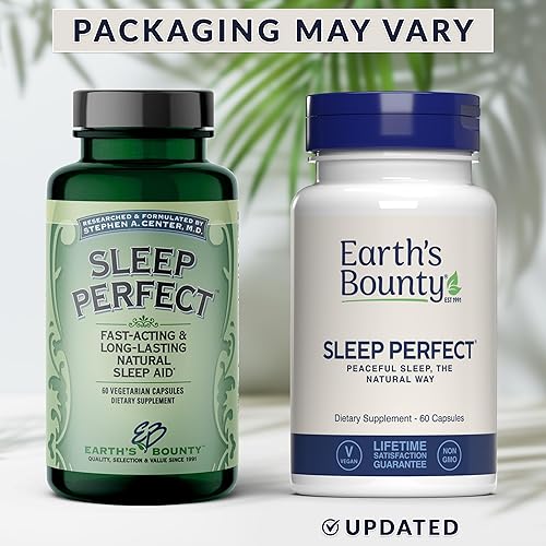 Miniatura 3 de Earth's Bounty Sleep Perfect - Ayuda natural para dormir - Hecho con extractos de hierbas y L-teanina - Sin aturdimiento - 60 unidades