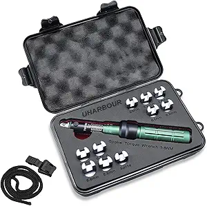 Spoke Torque Wrench, Motorcycle Spoke Wrench with 5.1-6.9mm Wrench Heads, Bike Torque Wrench, Spoke Torque Wrench for Dirt Bike Tool Kit