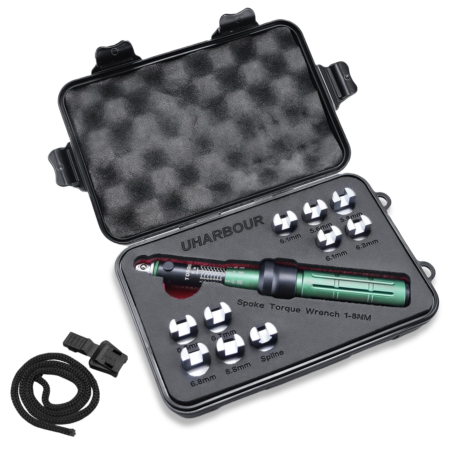Uharbour Spoke Torque Wrench, 5.1-6.9mm, Bike Torque Wrench, Dirt Bike Tool Kit
