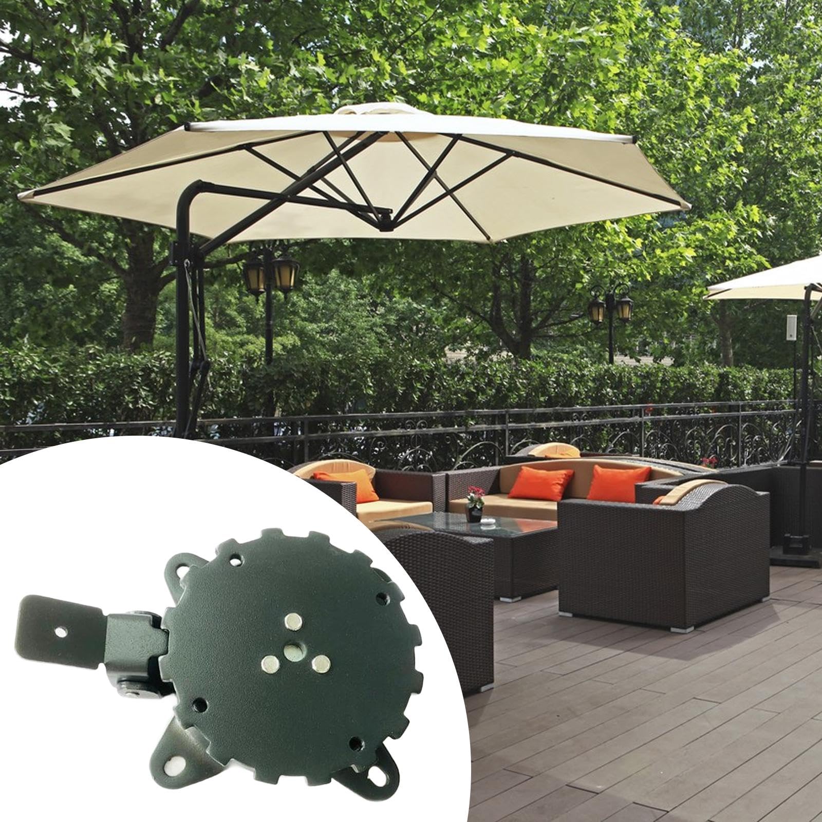 F Fityle Base per ombrellone da Giardino, Girevole a 360°, Robusto Accessorio per ombrellone da Esterno, per Spiaggia, Pesca, Barbecue, Picnic, Balcone