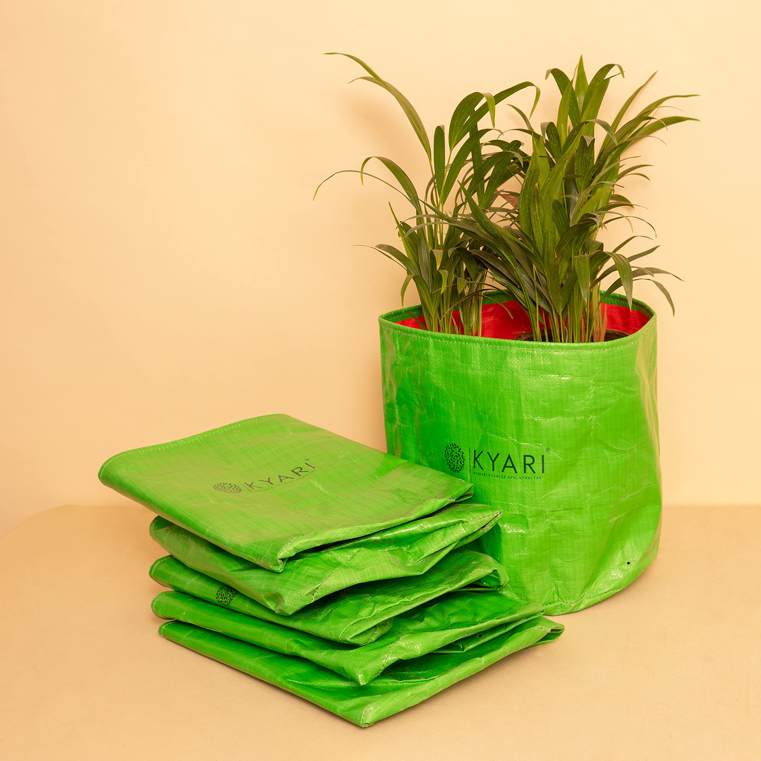 KYARI UV Treated Material, Breathable and Durable, for Indoor Outdoor use Stabilized Grow Bag for Balcony & Terrace Gardening Home Leafy Vegetable Flower Plants 260 GSM, Pack of 6 (12 * 12 Inch) (B0BZ8H3FYX) Amazon Price History, Amazon Price Tracker