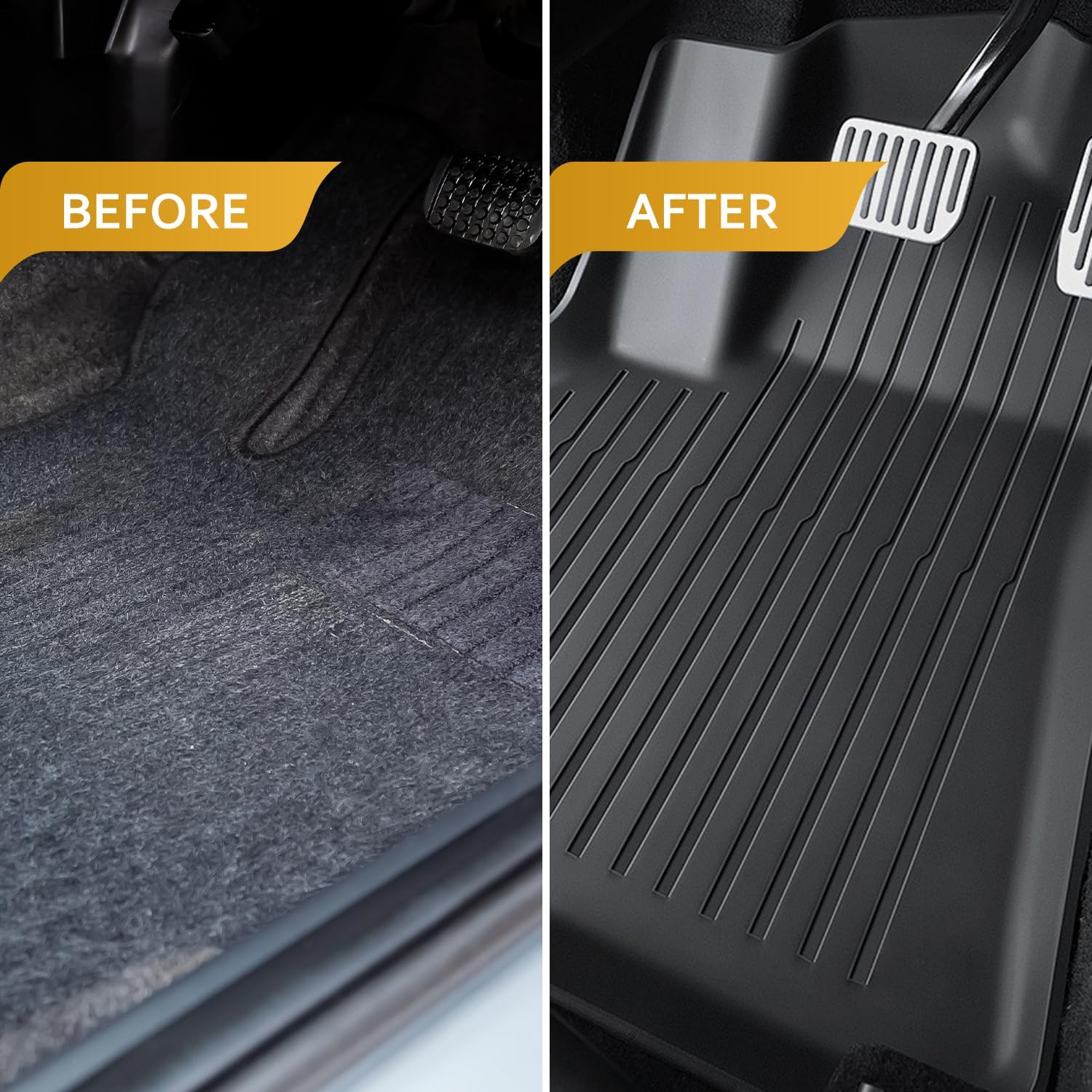 Floor Mats Trunk Mat for Tesla Model Y Juniper 2025 2026(5-Seat), All Weather TPE Floor Liners Backrest Cargo Mat with Trunk Door Sill Protector for Model Y Juniper Accessories 10PCS