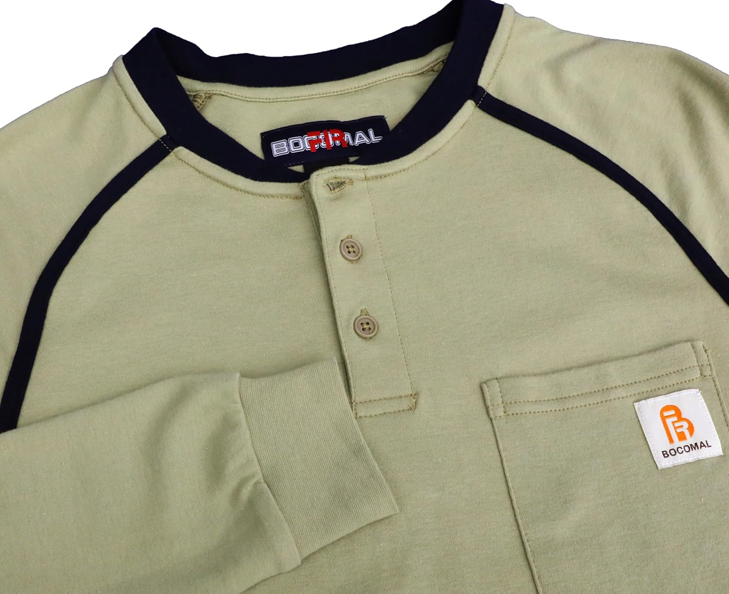 BOCOMAL FR Shirts 5.5oz Light Weight Henley and Short Sleeve Flame Resistant/Fire Retardant Clothing Shirt - Image 5