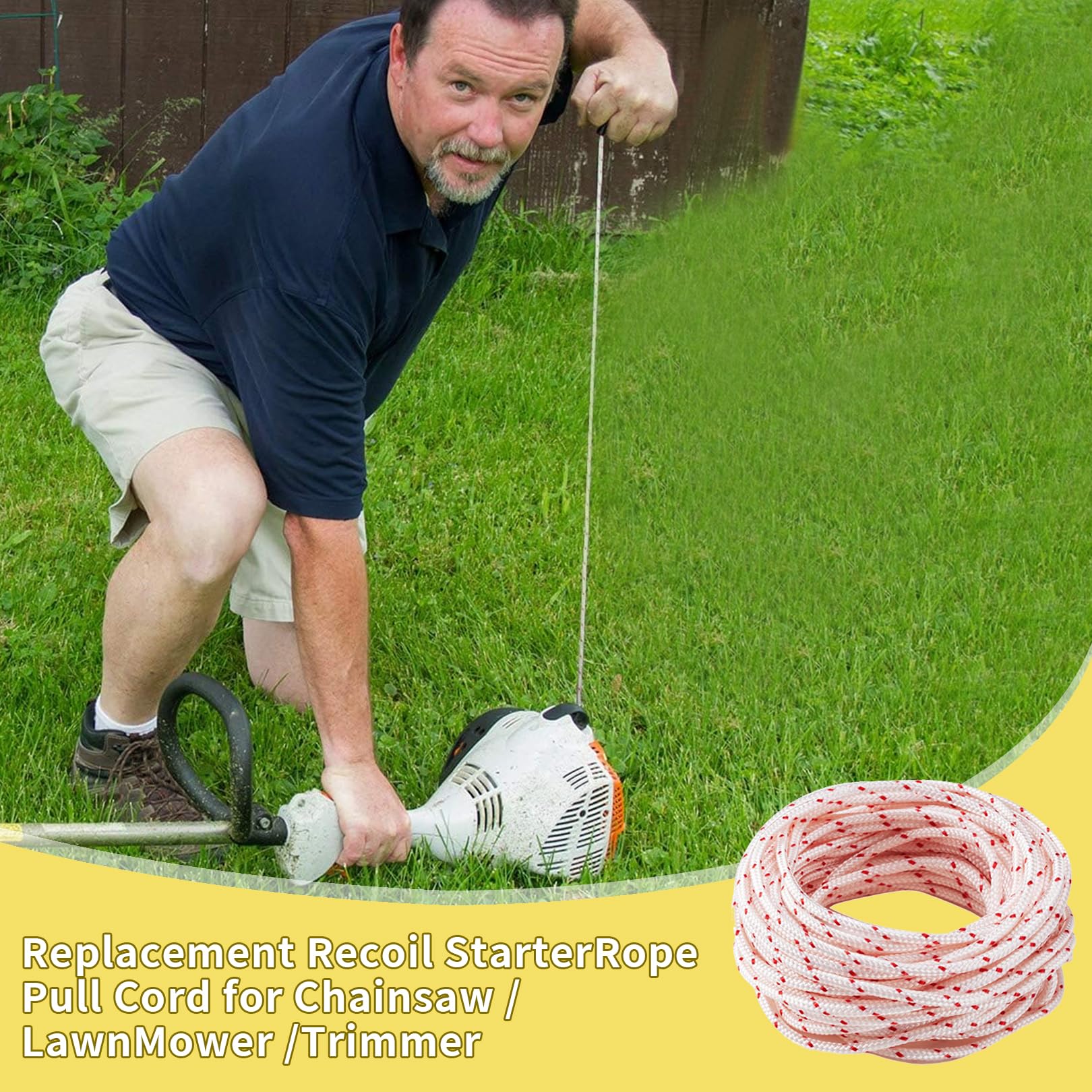 Corda Di Avviamento Di Ricambio Da 10 Metri Per Husqvarna STIHL 35 Mm 89996944 - Foto 11