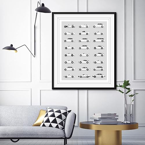 Miniatura 64 de Handmade Poster compatible with Chevy Print Wall Art Handmade Decor of the Best of Chevy Generations History Evolution 8x10" (Unframed) Satin Print