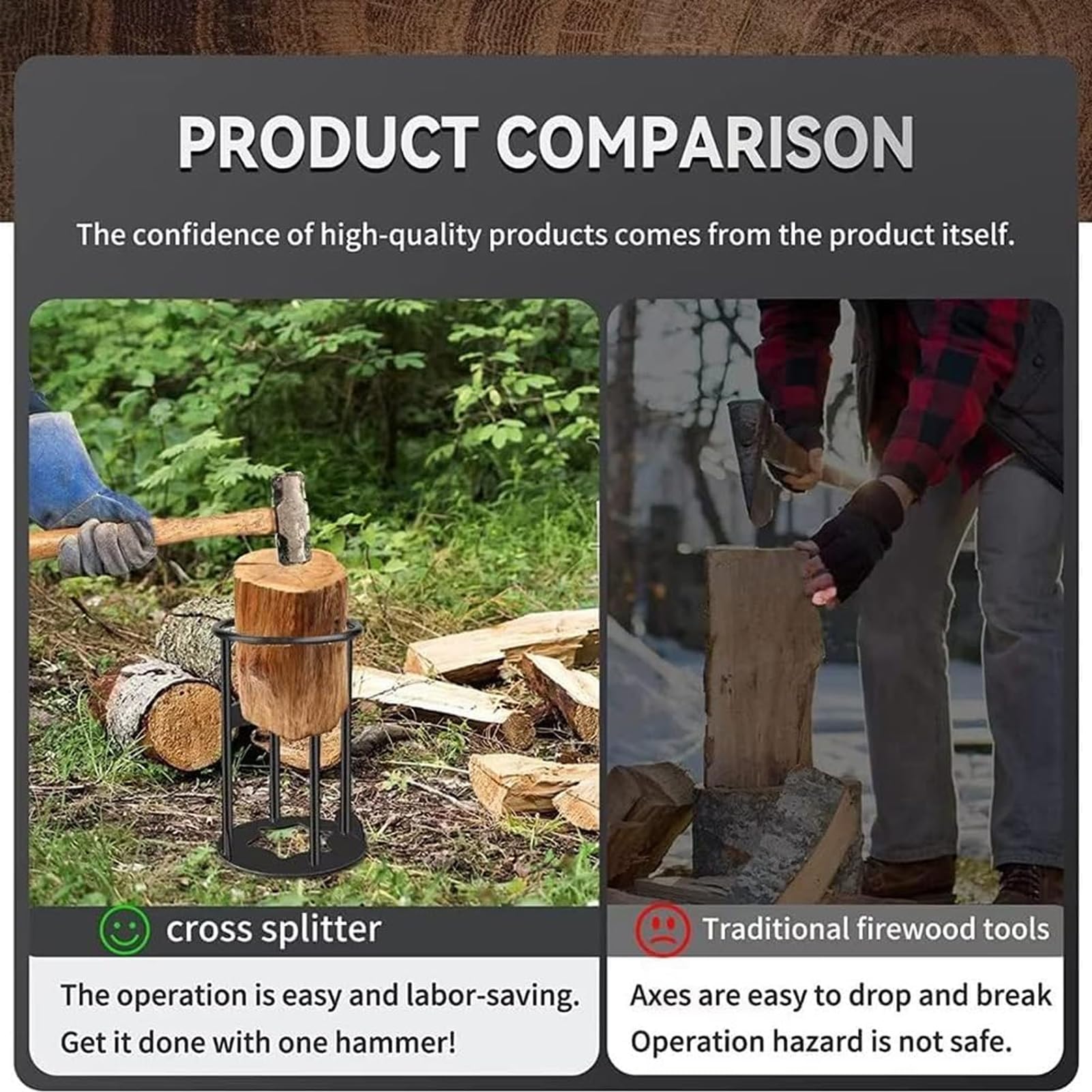 Off Grid Tools Firewood Log Splitter, houtklover | Voordelig kopen bij